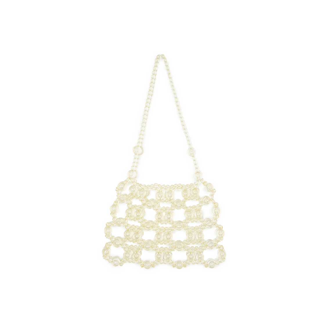 그린버터 비즈 토드백 라이트옐로우(Green Butter Beaded Tote Bag L/Yellow)