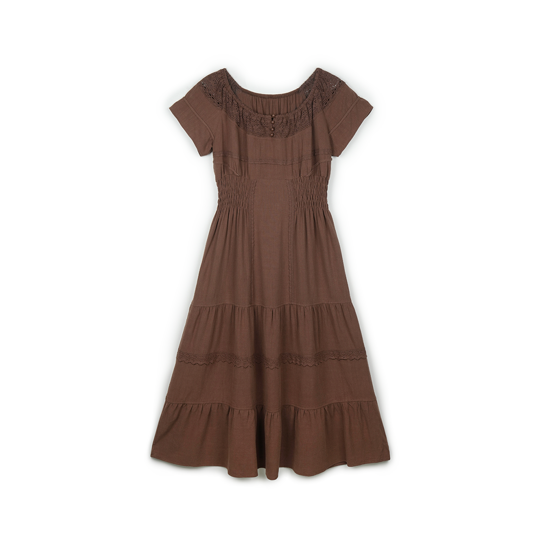 그린버터 프레리 투웨이 드레스 브라운(Green Butter Prairie 2-Way Dress Brown)