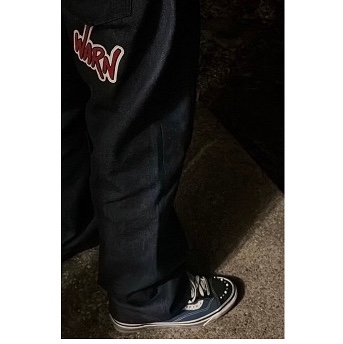 Vans LX Old Skool 36 Pearlized Navy Black 착용 스타일