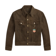 Double RL Limited Edition Denim Jacket Distressed Brown