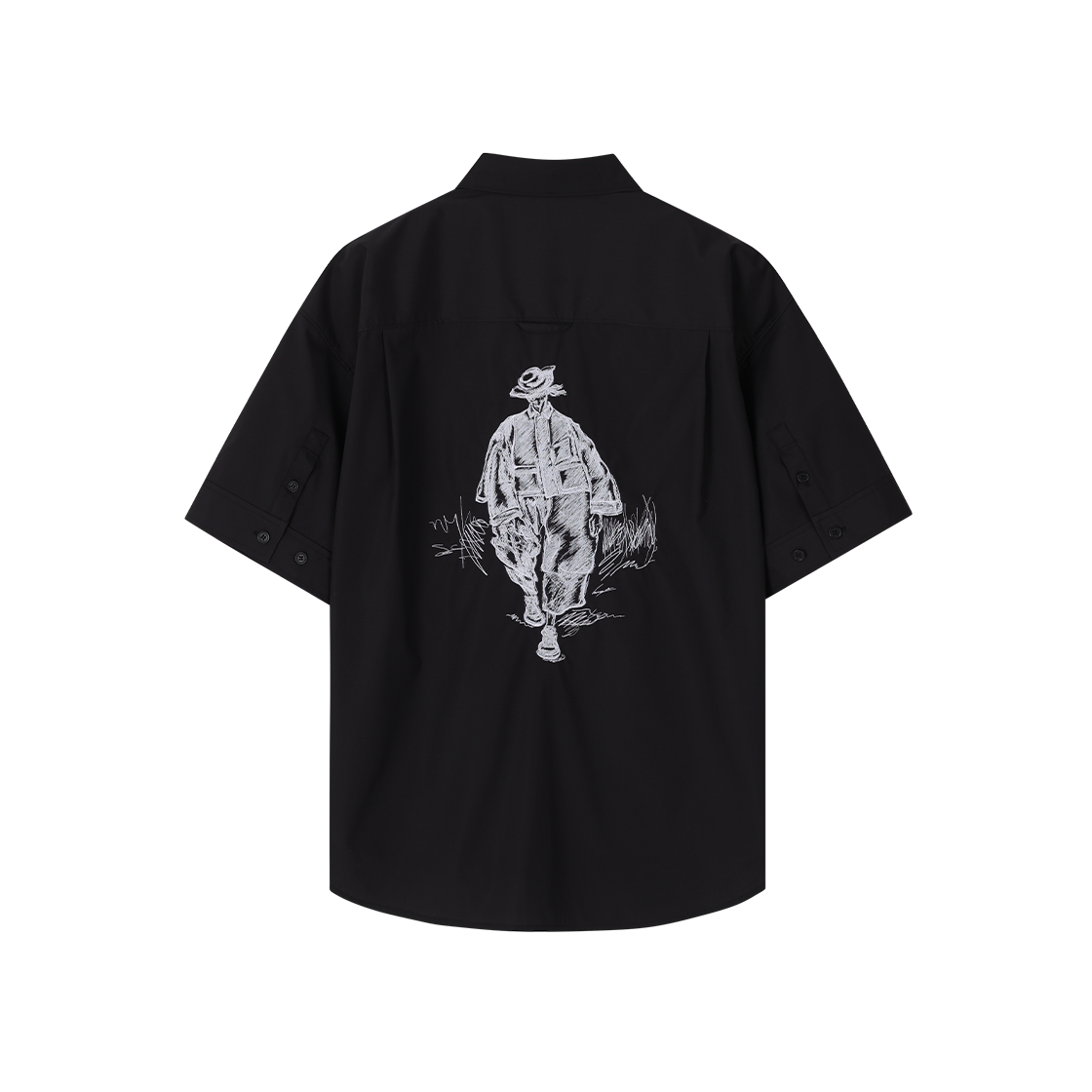 송지오 옴므 SSAW 오리지널 드로잉 하프 셔츠 블랙(SONGZIO HOMME SSAW Original Drawing Half Shirt Black) - 2