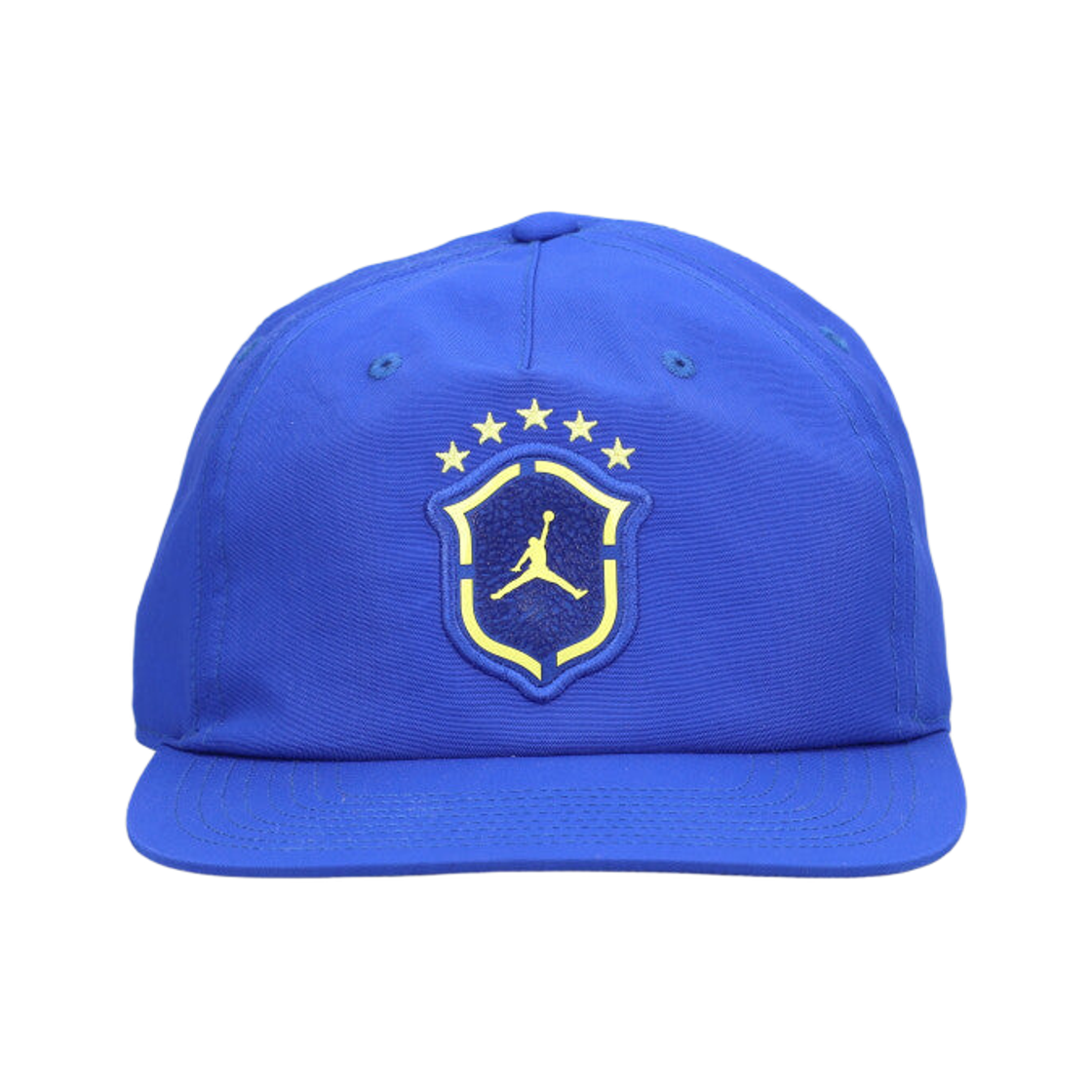 IO4448-417 Jordan Brazil Pro Unstructured Flat Bill Hat Old Royal Lucky Green