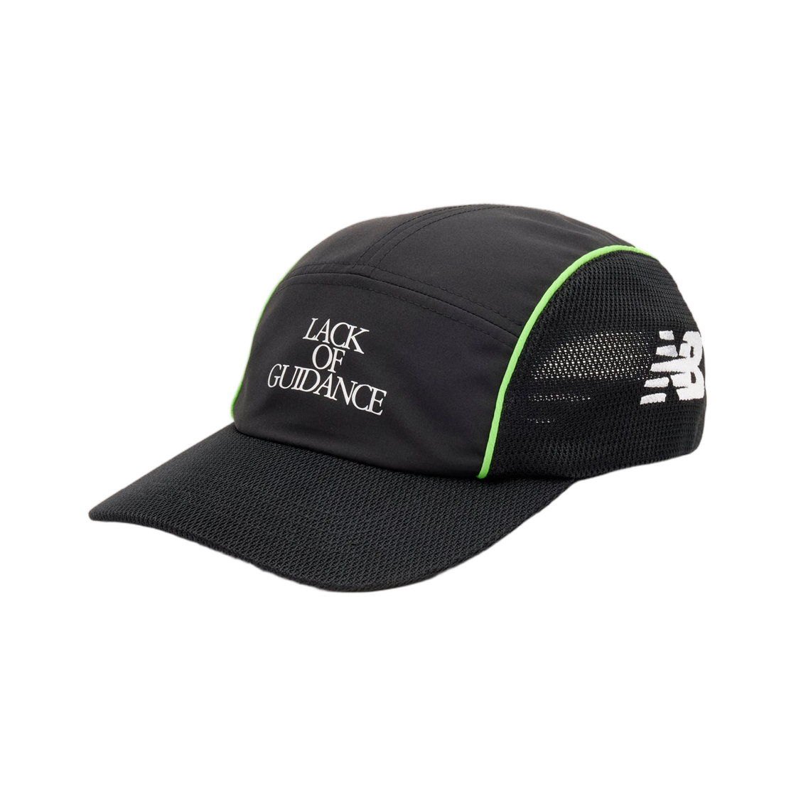뉴발란스 x 렉 오브 가이던스 패널 캡 블랙(New Balance x Lack of Guidance Panel Cap Black) - 1