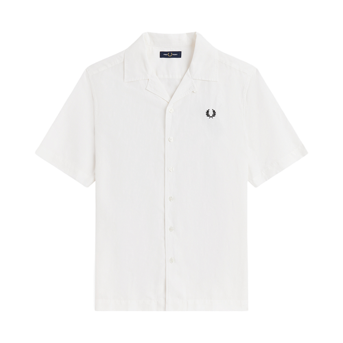 프레드페리 리넨 블렌드 리비어 칼라 셔츠 스노우 화이트(Fred Perry Linen Blend Revere Collar Shirt Snow White)