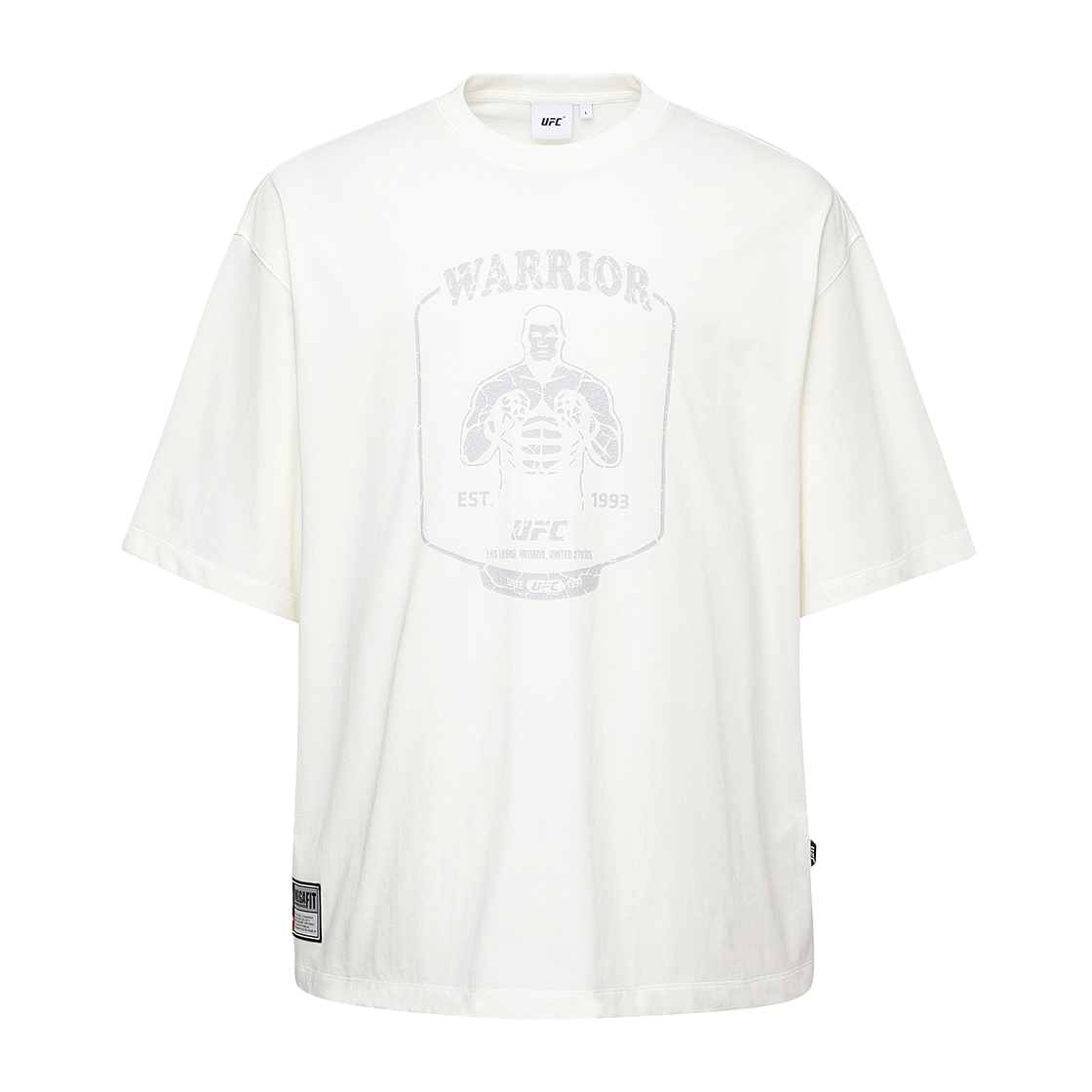유에프씨 스포츠 워리어 메가핏 반팔 티셔츠 화이트 U2SSX2113WH(UFC SPORT Warrior Mega Oversized Fit Short Sleeve White) - 1