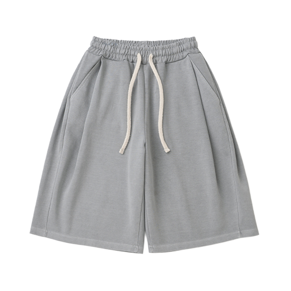 니티드 피그먼트 버뮤다 트레이닝 하프 팬츠 스톤 그레이(Knitted Pigment Bermuda Traning Half Pants Stone Grey)