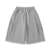 Knitted Pigment Bermuda Traning Half Pants Stone Grey