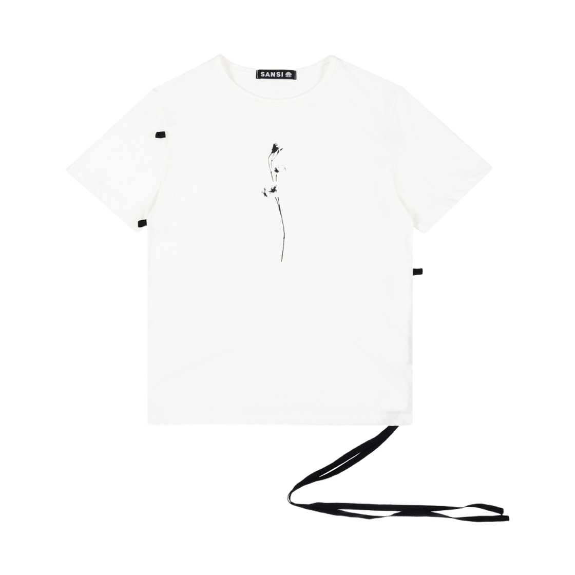 산시 솜니페룸 플라워 본디지 티셔츠 화이트(SANSI Somniferum Flower Bondage T-Shirt White)