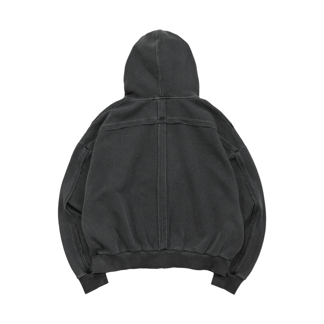 쎄르페 로우 피그먼트 와플 후드 집업 차콜(SSERPE Raw Pigment Waffle Hood Zip Up Charcoal) - 2