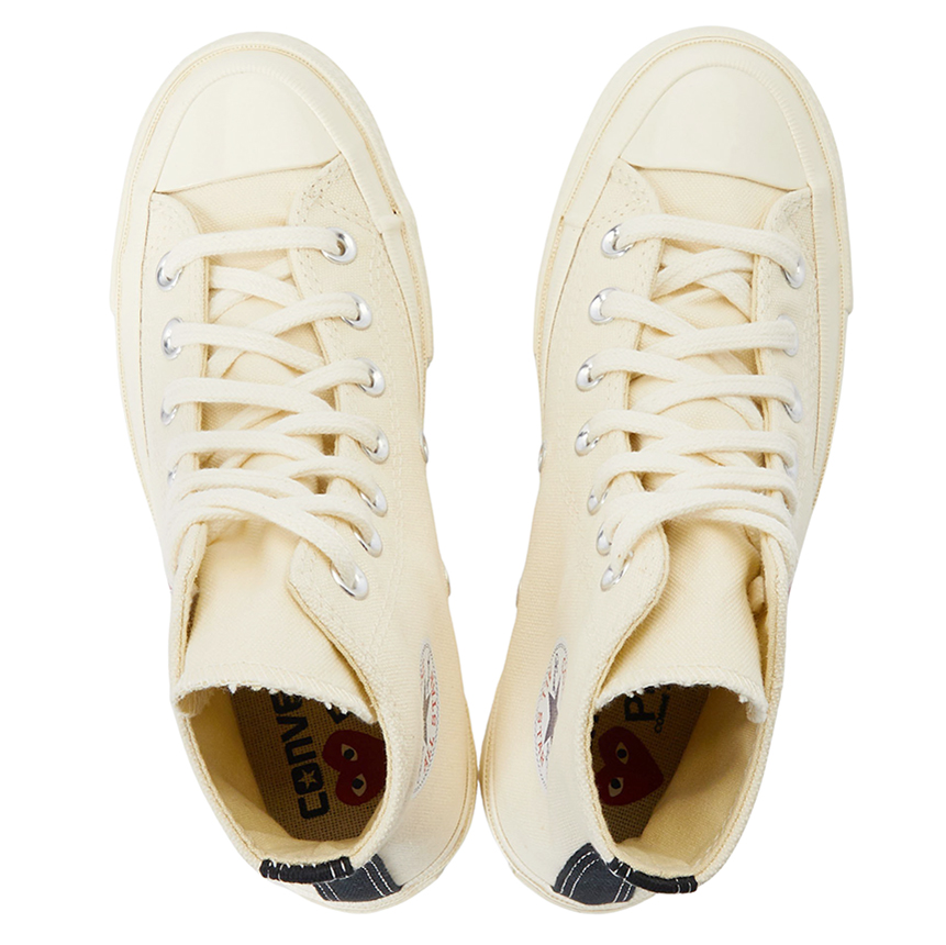 [15% 쿠폰] 컨버스 x 플레이 꼼데가르송 척 70 하이 화이트([15% 쿠폰] Converse x Play Comme des Garcons Chuck 70 Hi White) - 3