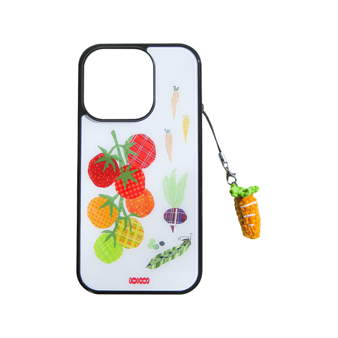 트위너 베지스 폰케이스 + 키링세트 (글라스)(Twiner (SET) Veggies phone case + Keyring (Glass)) - 1