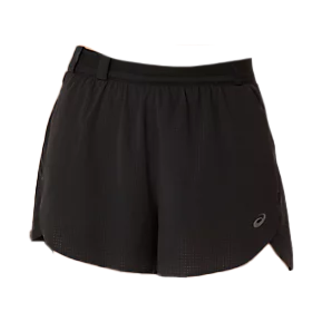 (W) 아식스 메타런 스플릿 쇼츠 퍼포먼스 블랙((W) Asics Metarun Split Shorts Performance Black)