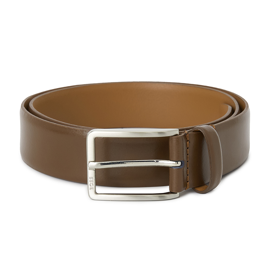 [17% 쿠폰] 휴고 보스 인그레이브드 로고 버클 이탈리안 레더 벨트 브라운([17% 쿠폰] Hugo Boss Italian Leather Belt with Engraved Logo Buckle Brown) - 2