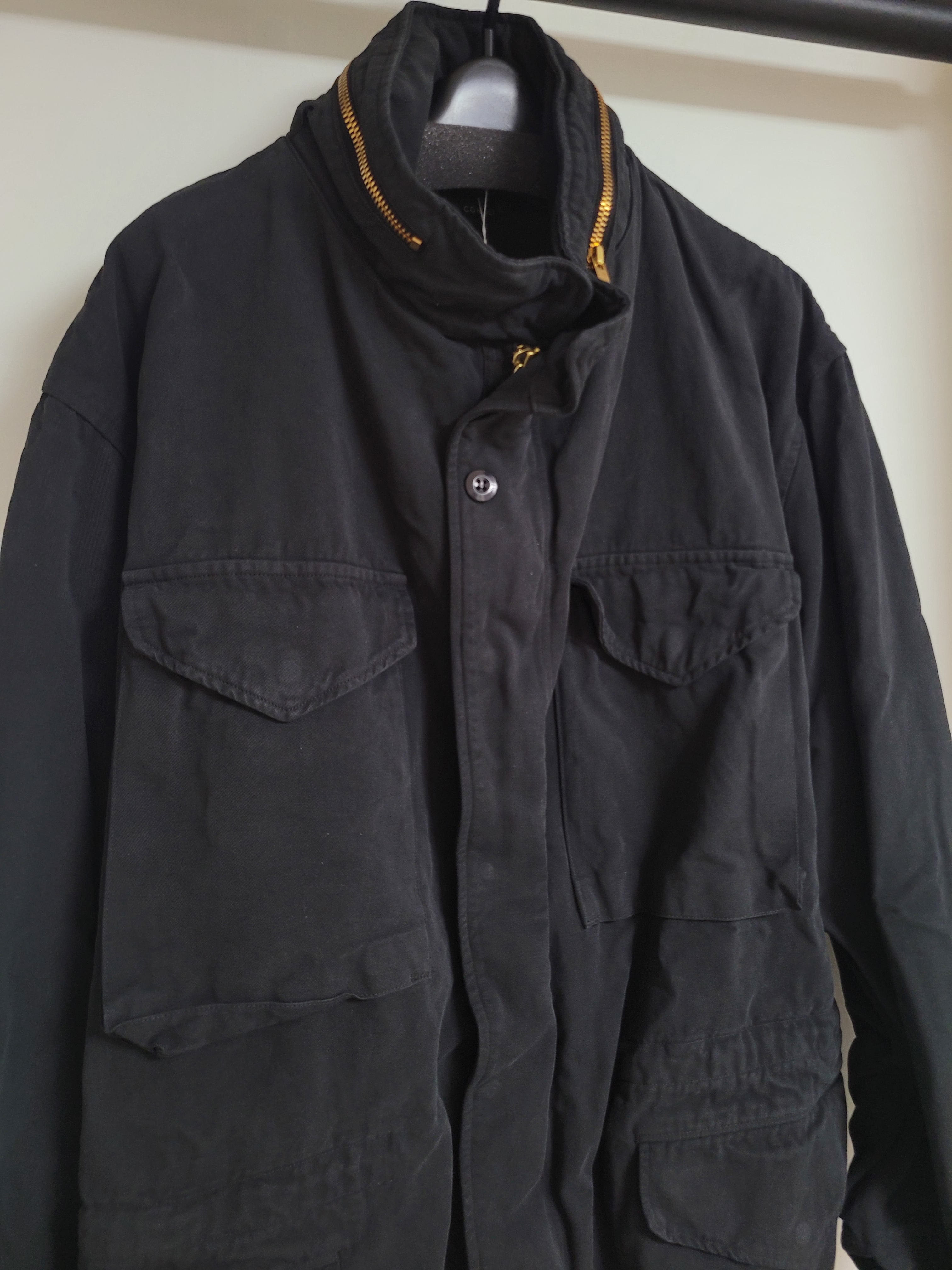 Comoli Garment Dyed M65 Jacket Black - 25AW 착용 스타일 - 2