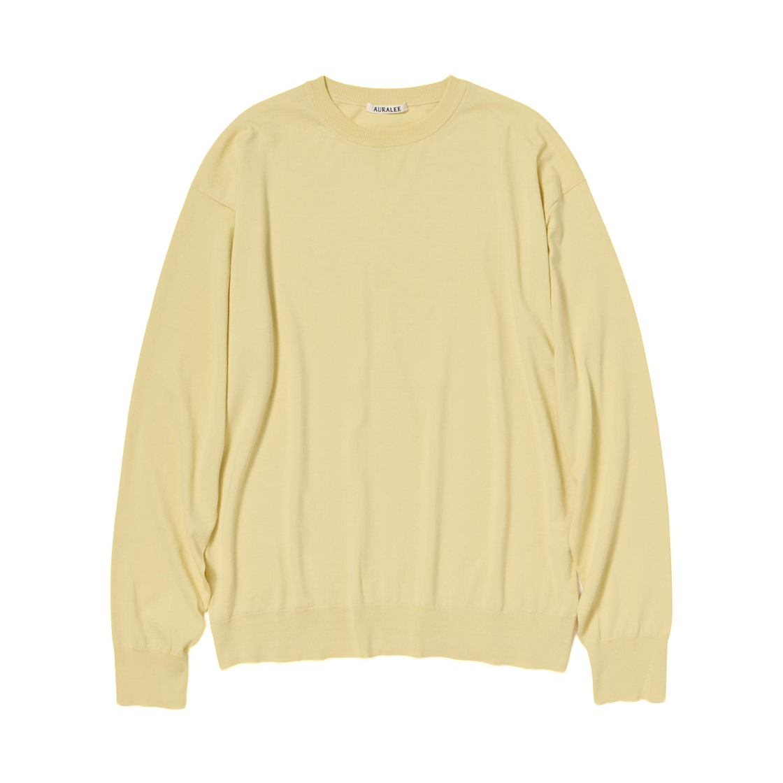 A26SP02KA Auralee Giza High Gauge Knit P/O Yellow Beige - 26SS