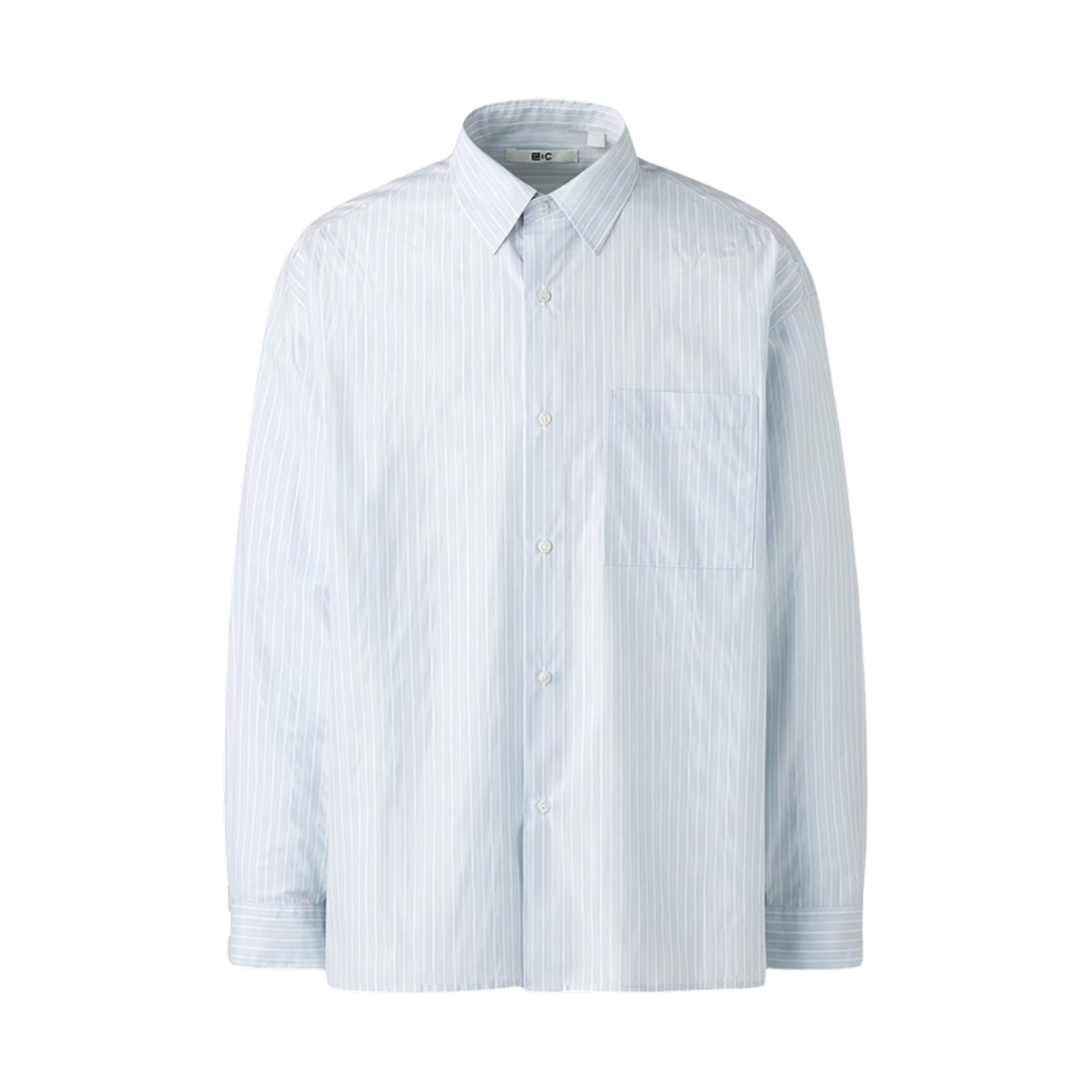 482454-61 Uniqlo C Broadcloth Striped Shirt Blue - JP