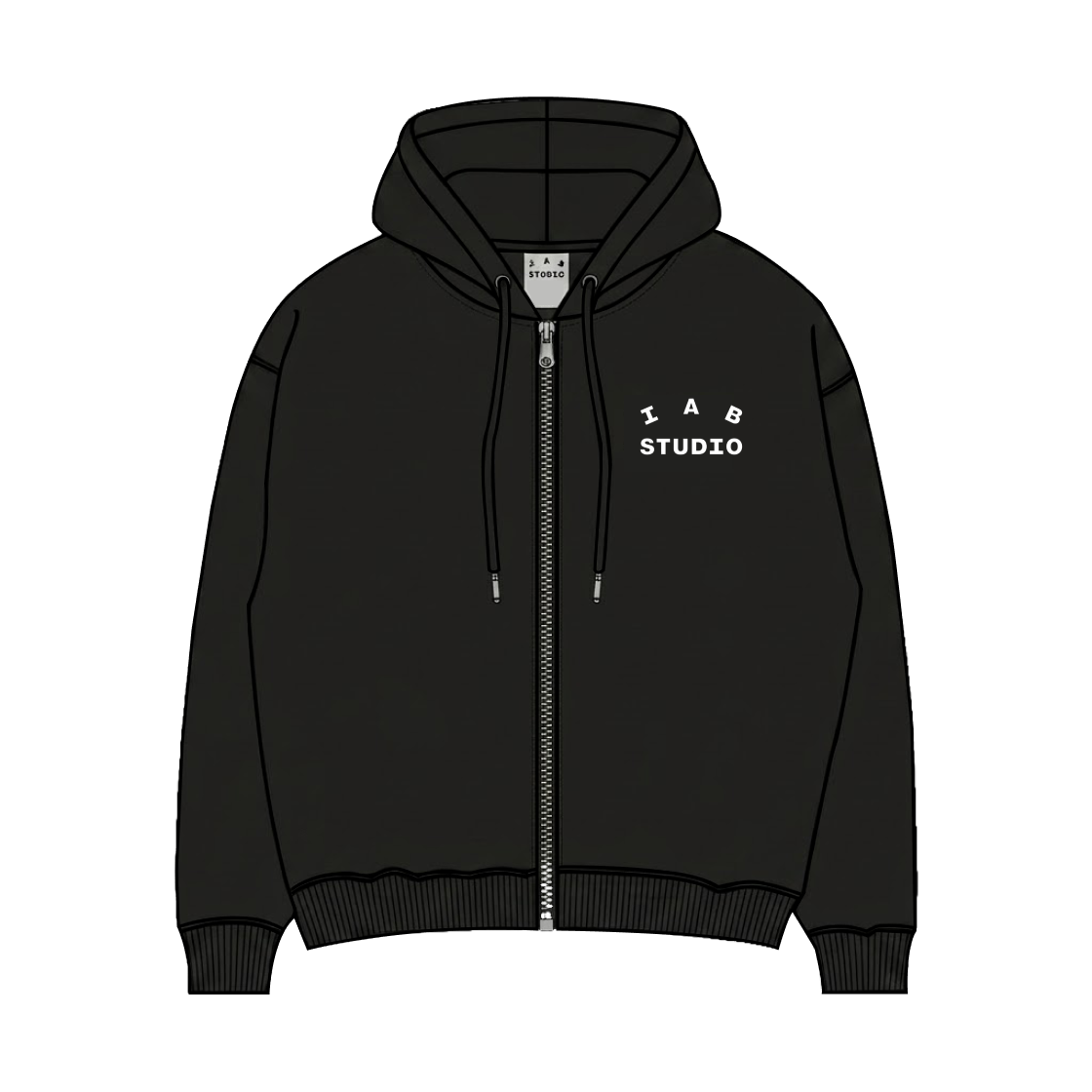 아이앱 스튜디오 후드 집업 블랙 - 26SS