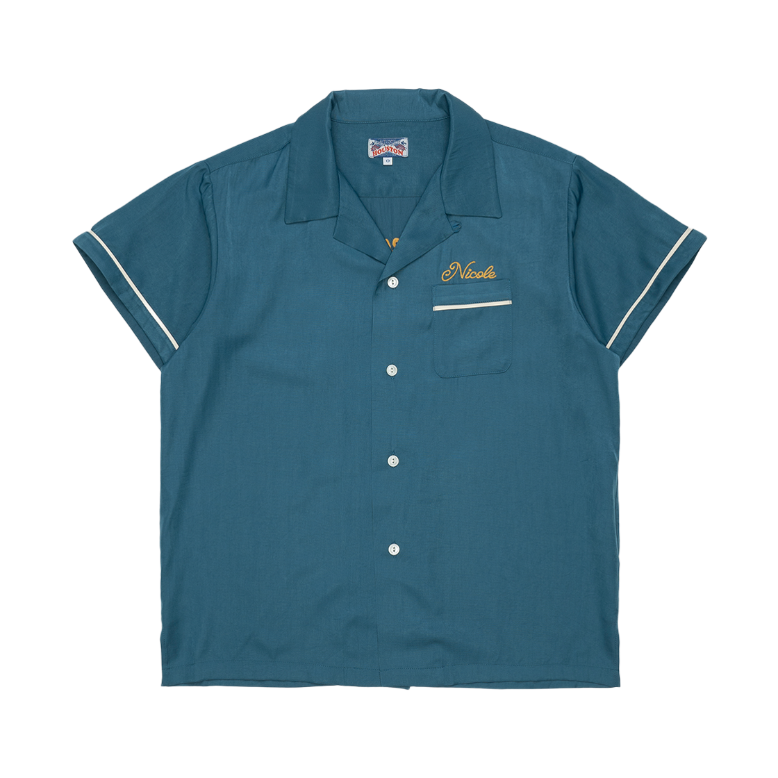 휴스턴 재팬 볼링 셔츠 캣 터키스 4045W(Houston Japan Bowling Shirt Cat Turquoise 4045W) - 1