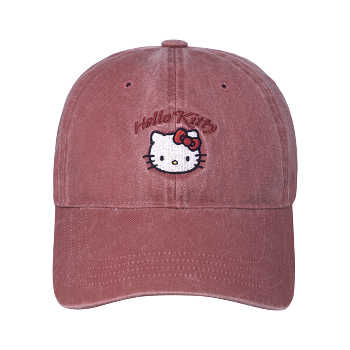 레이브 x 헬로 키티 자수 캡 레드(Raive x Hello Kitty Embroidery Cap Red)
