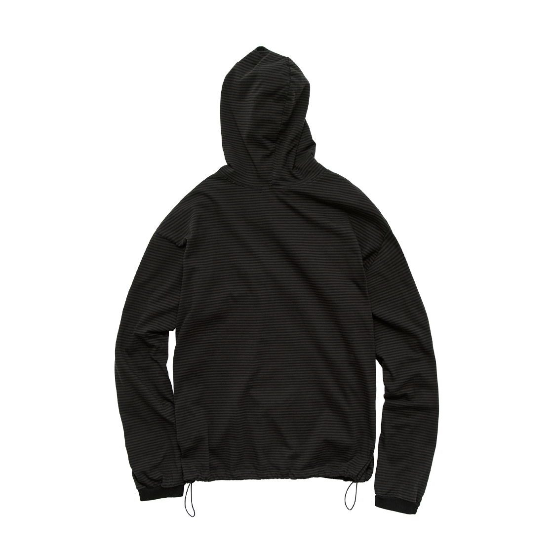 폴리테루 휴먼인덱스 휴먼 핀 스트라이프 싱글 후디 블랙 브라운(Polyteru Human Index Human Pin Striped Single Hoodie Black Brown) - 2