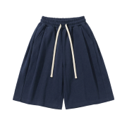 Knitted Bermuda Traning Half Pants Navy