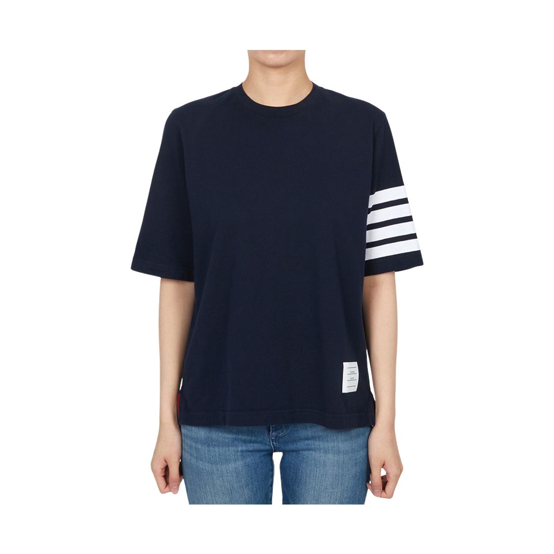 [20% 쿠폰] (W) 톰브라운 저지 사선 숏슬리브 티셔츠 네이비([20% 쿠폰] (W) Thom Browne Jersey 4-Bar Short Sleeve T-Shirt Navy) - 2