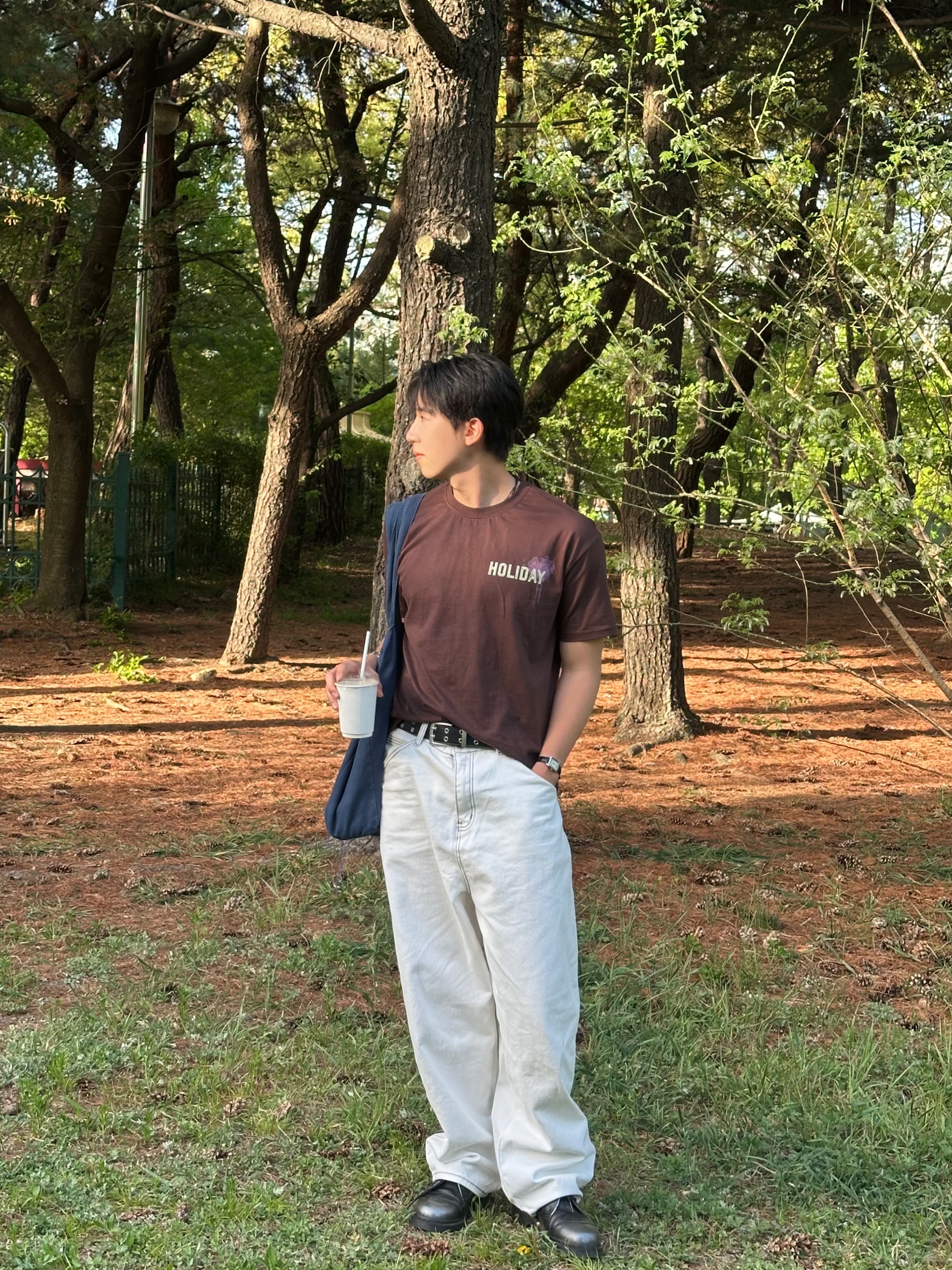 Suade Contour Pocket Denim White, Dr. Martens 1461 Silver Arcadia Multi 착용 스타일 - 2