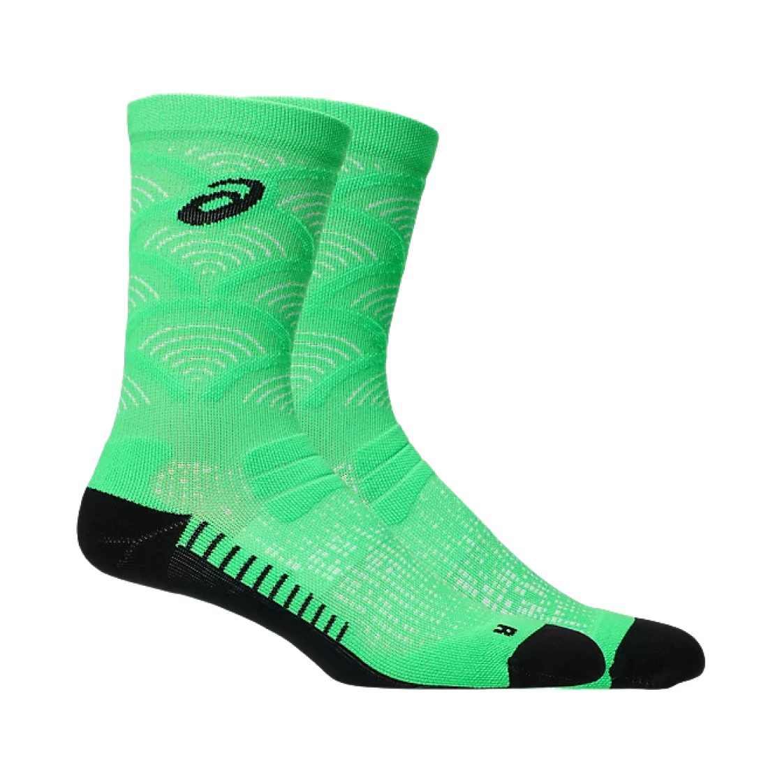 아식스 러닝 쿠션 삭스 크루 바이탈 그린(Asics Running Cushion Socks Crew Vital Green)
