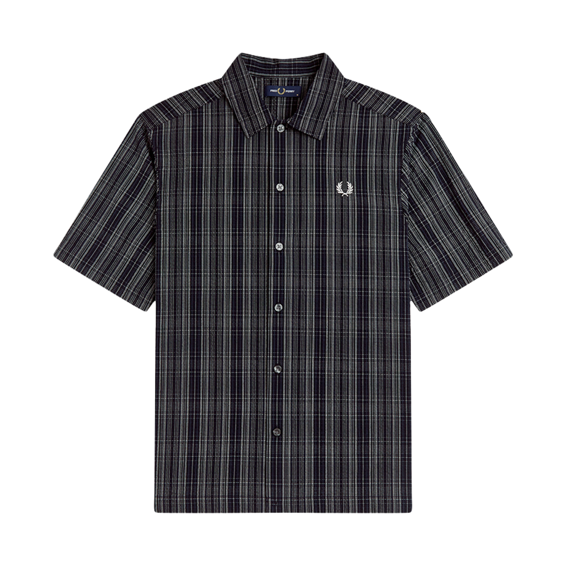 프레드페리 시어서커 체크 셔츠 네이비(Fred Perry Seersucker Check Shirt Navy) - 1