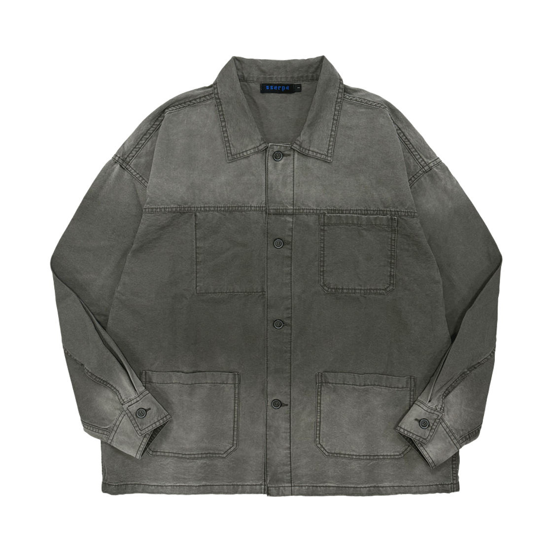 쎄르페 워시드 프렌치 워크자켓 딥카키(SSERPE Washed French Work Jacket Deep Khaki)