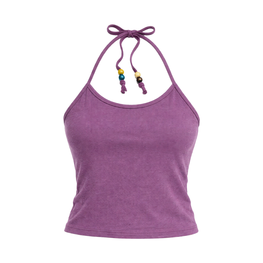 26SST03-1 SSERPE Beads Pigment Halter Neck Sleeveless Purple