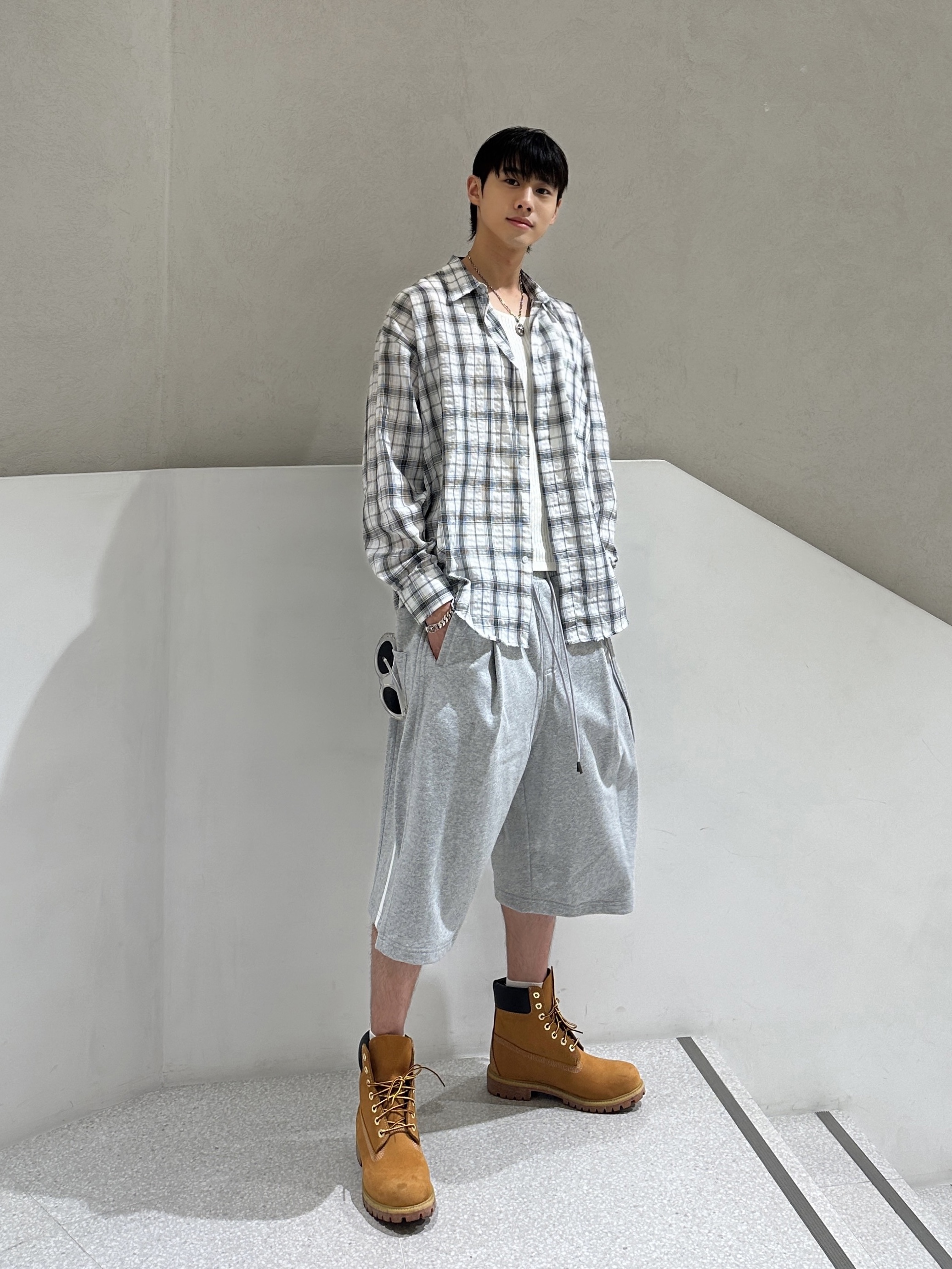 Timberland Premium 6 inch Waterproof Boot Wheat Nubuck - Wide 착용 스타일 - 2