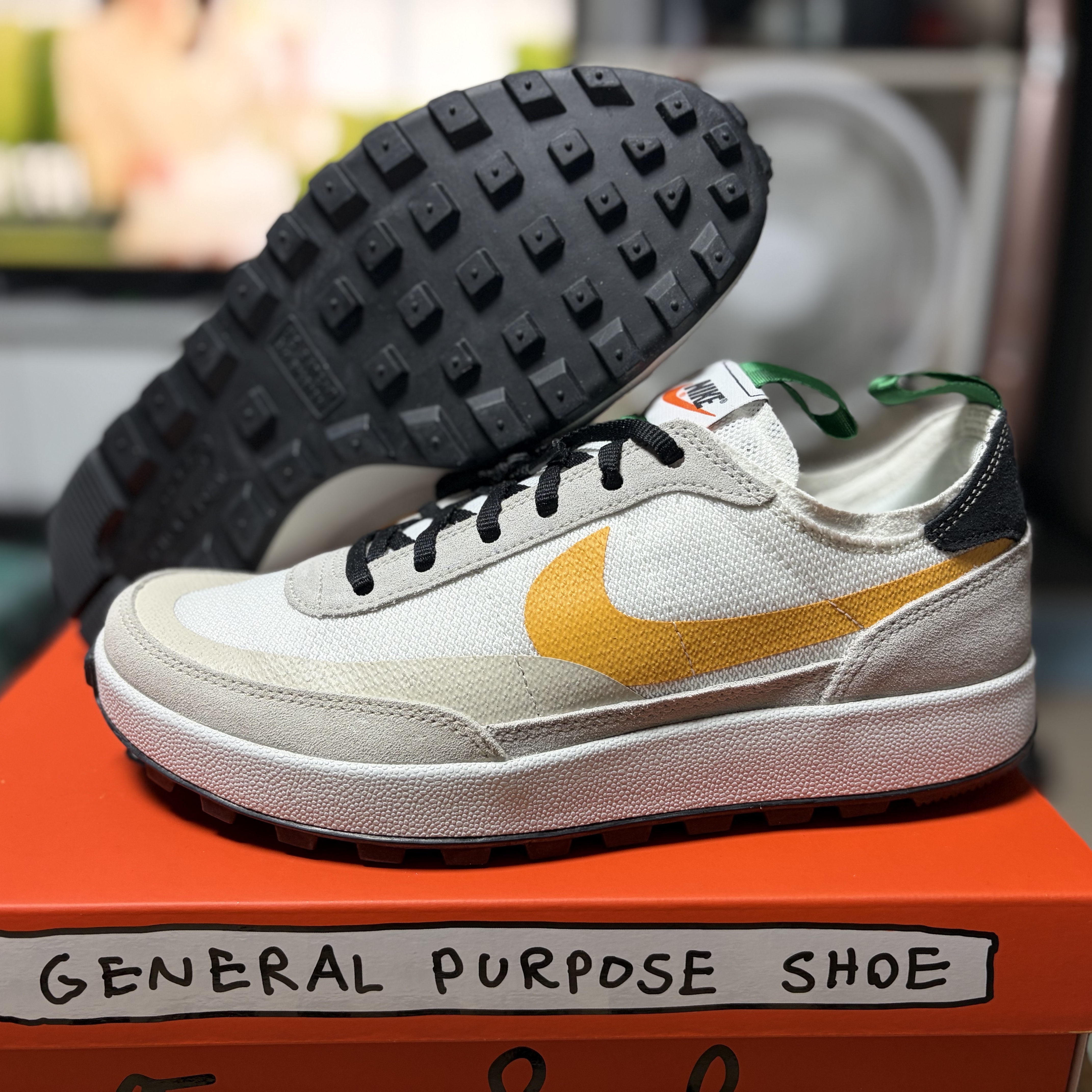 Nike x Tom Sachs General Purpose Shoe Pine Green University Gold 착용 스타일 - 6