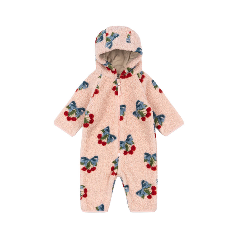콩제슬래드 조디 테디 점프수트 체리(Konges Sløjd Jody Teddy Onesie Grs Amarena Rose)