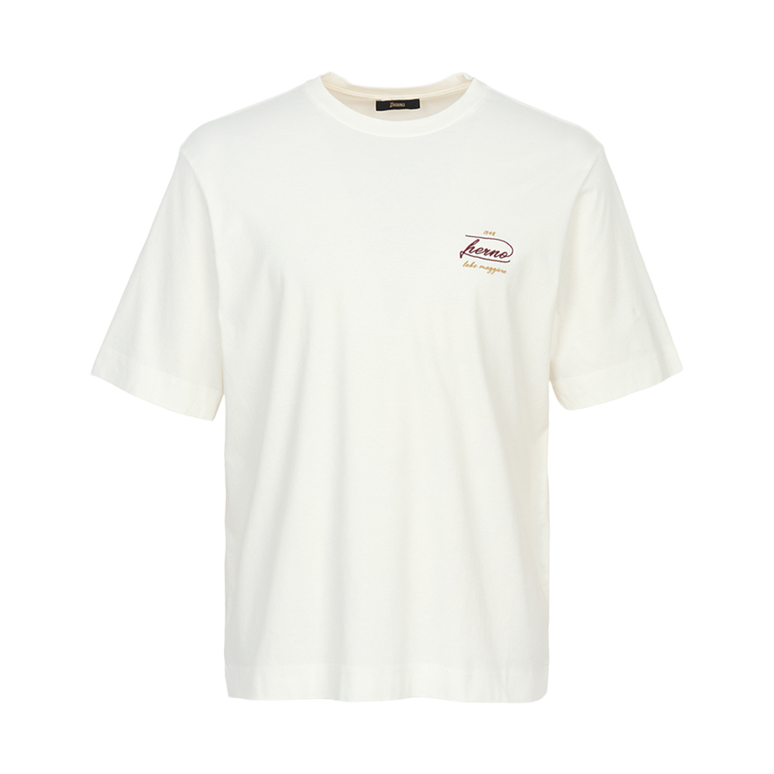 에르노 레이크 마조레 코튼 숏슬리브 티셔츠 화이트(Herno Lake Maggiore Cotton Short Sleeve T-Shirt White)