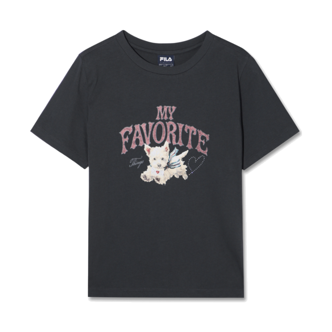 [6% 적립] 휠라 여성 마이티셔츠 스탠다드 차콜그레이([6% 적립] Fila Women  MY T-Shirt Standard Charcoal Gray)