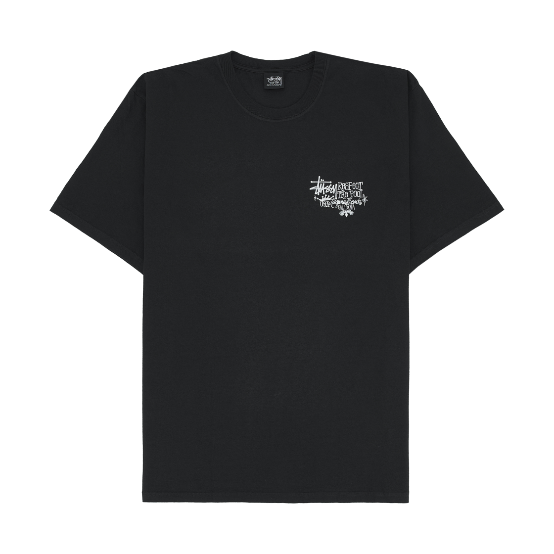 스투시 리스펙트 더 풀 티셔츠 피그먼트 다이드 블랙(Stussy Respect The Pool T-Shirt Pigment Dyed Black) - 2