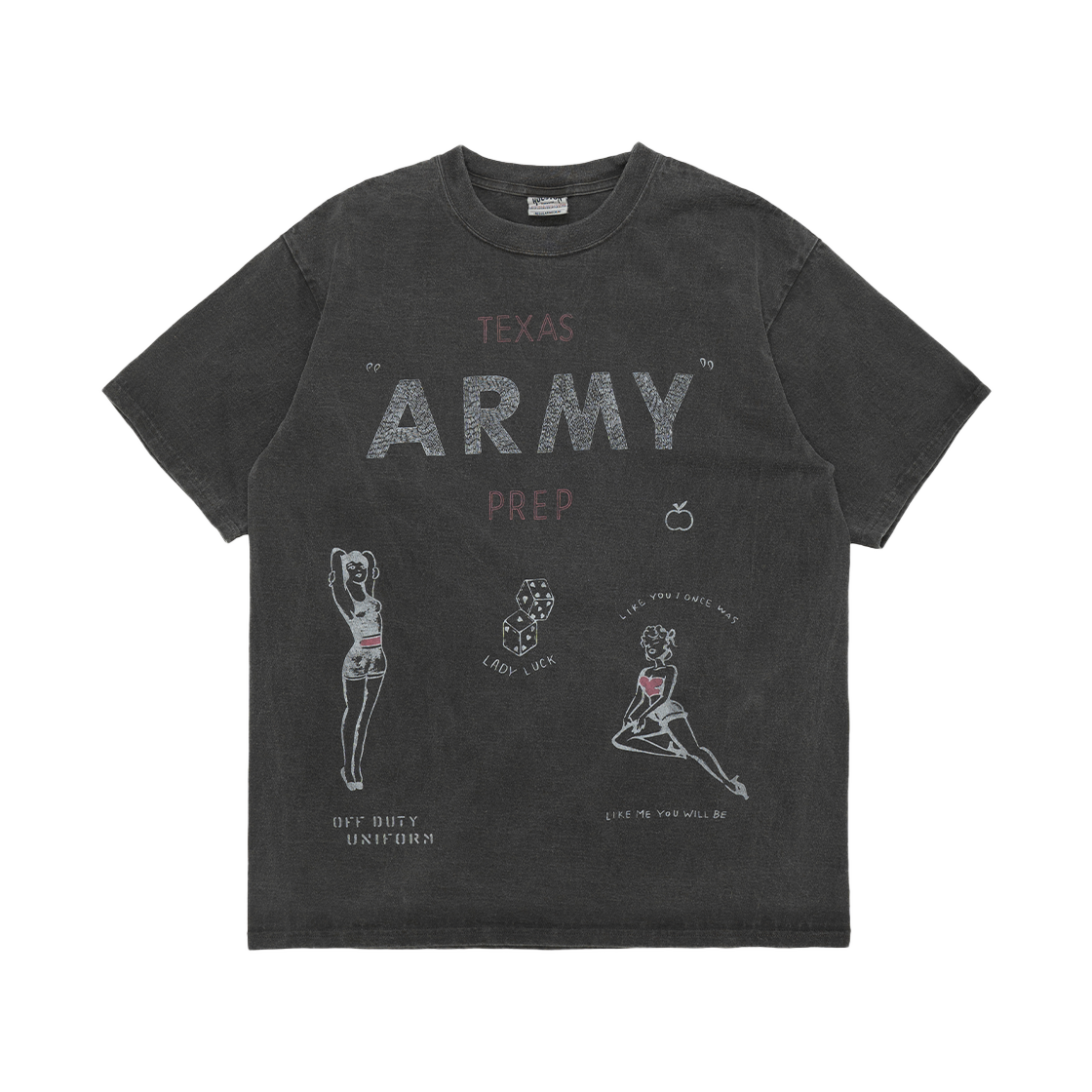 휴스턴 재팬 피그먼트 프린트 티 아미 블랙 22423(Houston Japan Pigment Print Tee Army Black 22423) - 1
