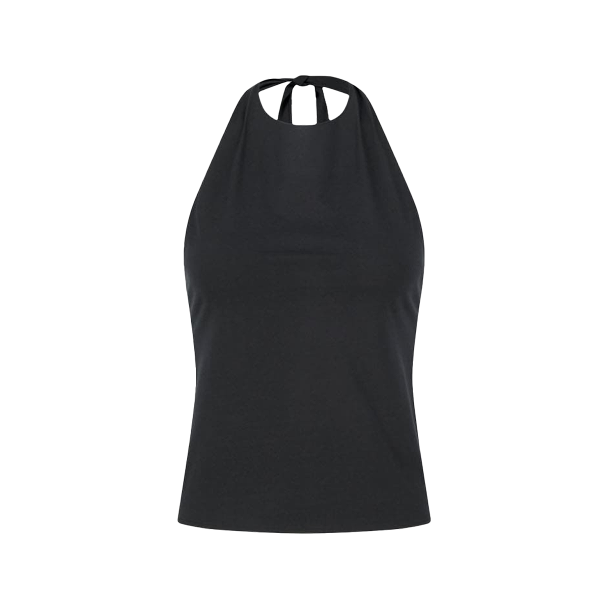 아모멘토 우먼 저지 홀터넥 탑 차콜 - 26SS(Amomento Women Jersey Halter Neck Top Charcoal - 26SS)