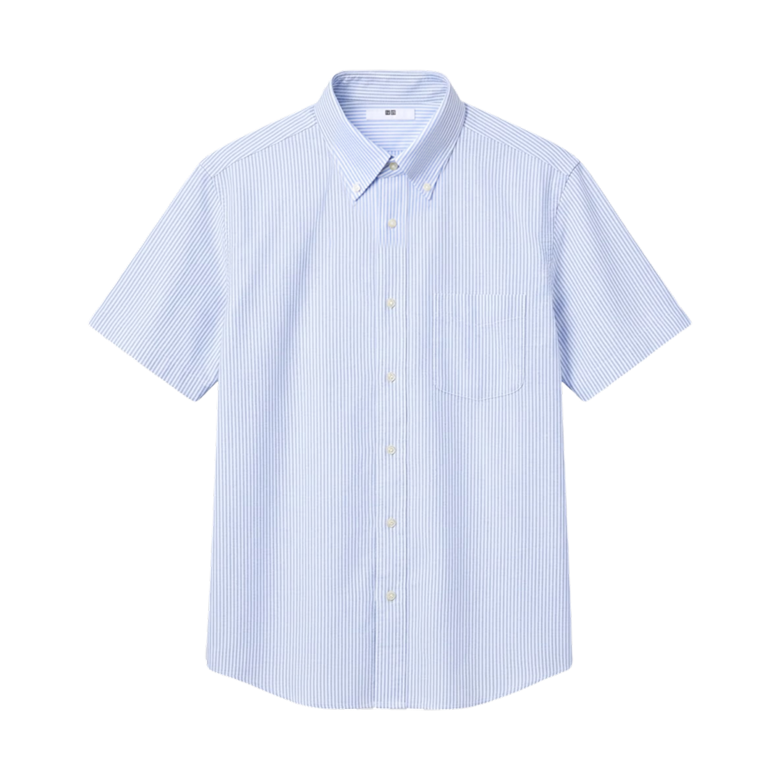 482470-64 Uniqlo Dry Non Iron Jersey Button Down Striped Shirt Blue - JP