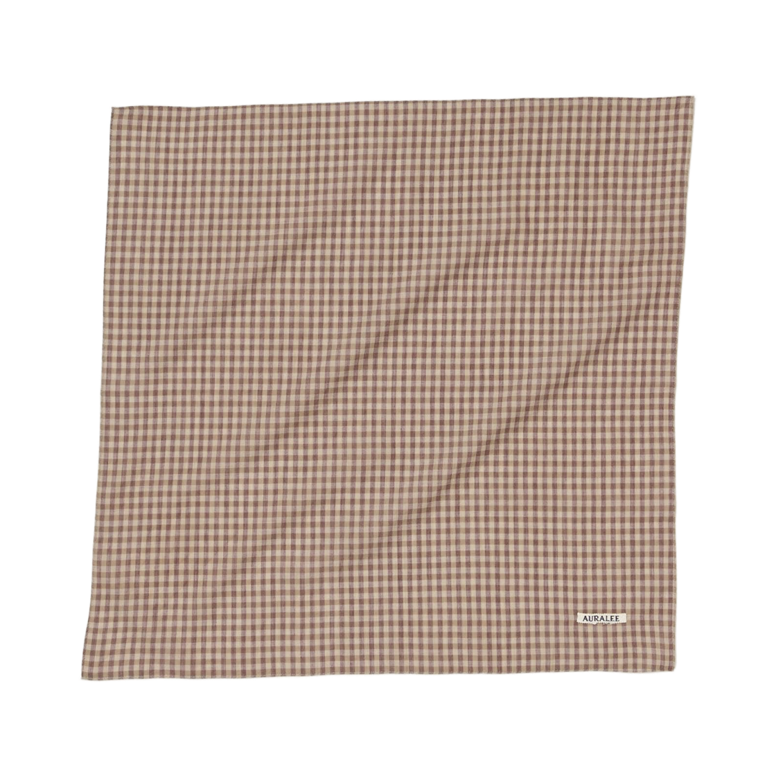 오라리 에어리 라이트 코튼 체크 스카프 브라운 깅엄 체크 - 26SS(Auralee Airy Light Cotton Check Scarf Brown Gingham Check - 26SS)