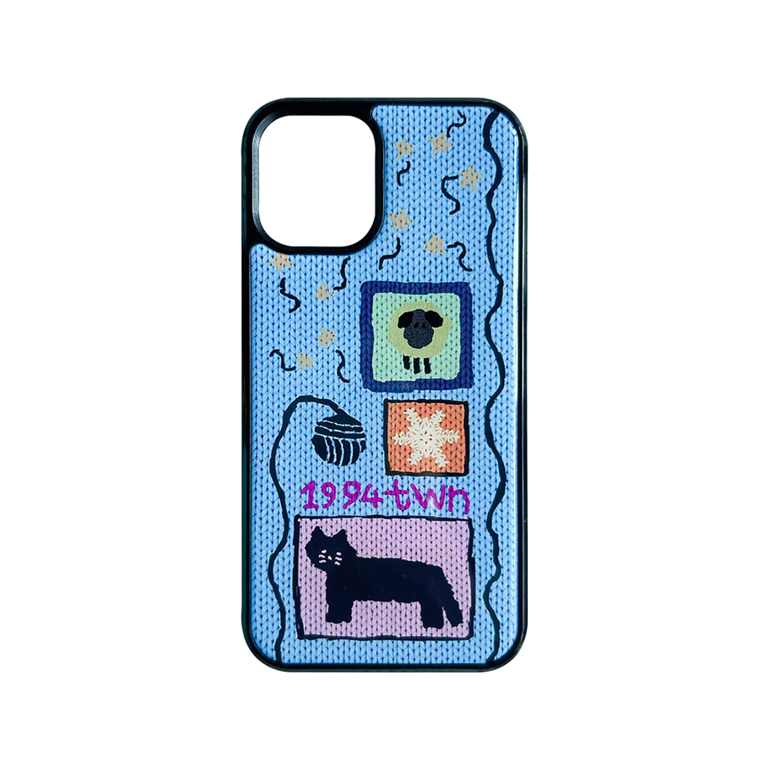 Q0TP00000LY Twiner Cat and knit phone case - SKY (Epoxy)