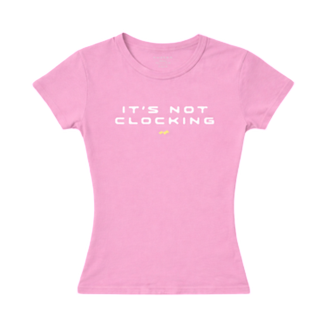 스카이라크 x 코첼라 잇츠 낫 클라킹 베이비 티셔츠 핑크(SKYLRK x Coachella It's Not Clocking Baby T-Shirt Pink)