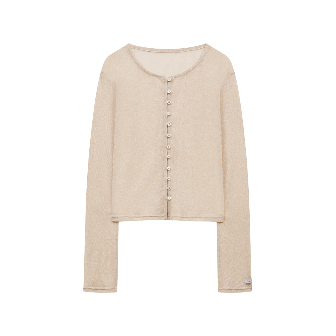 마가린핑거스 쉬어 슬림 가디건 피치(Margarin Fingers Sheer Slim Cardigan Peach)