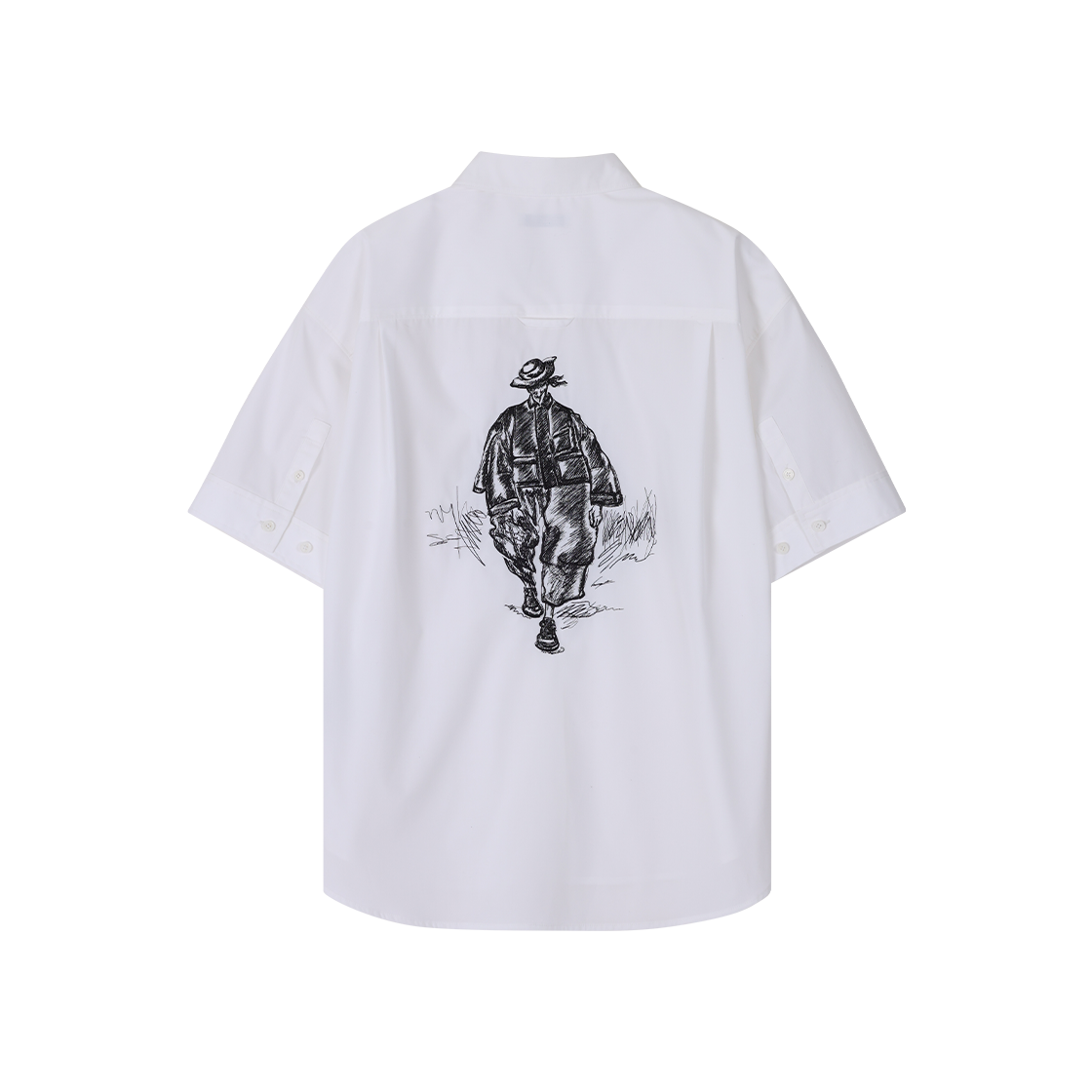 송지오 옴므 SSAW 오리지널 드로잉 하프 셔츠 화이트(SONGZIO HOMME SSAW Original Drawing Half Shirt White) - 2