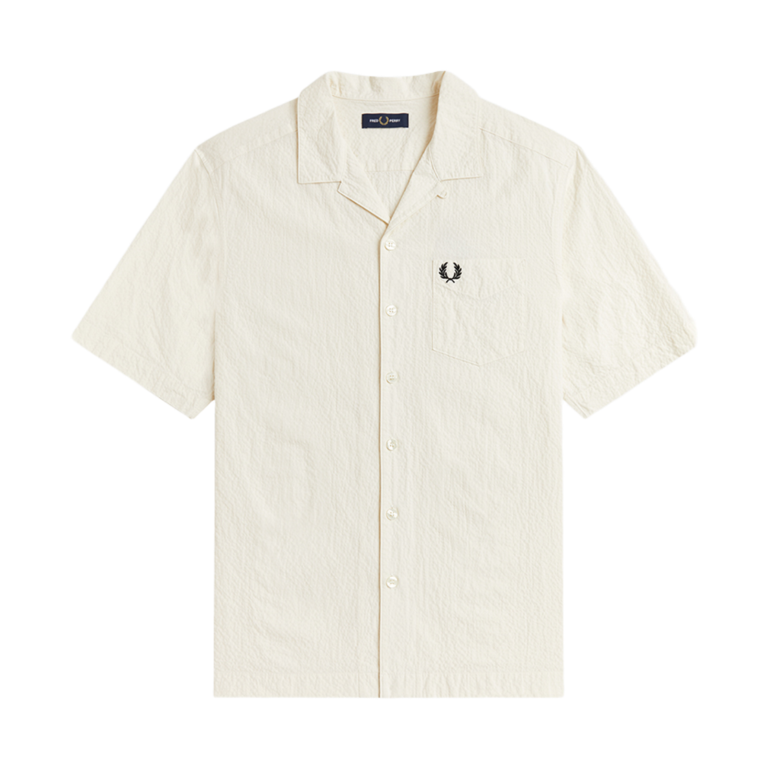 프레드페리 시어서커 리비어 칼라 셔츠 에크루(Fred Perry Seersucker Revere Collar Shirt Ecru) - 1