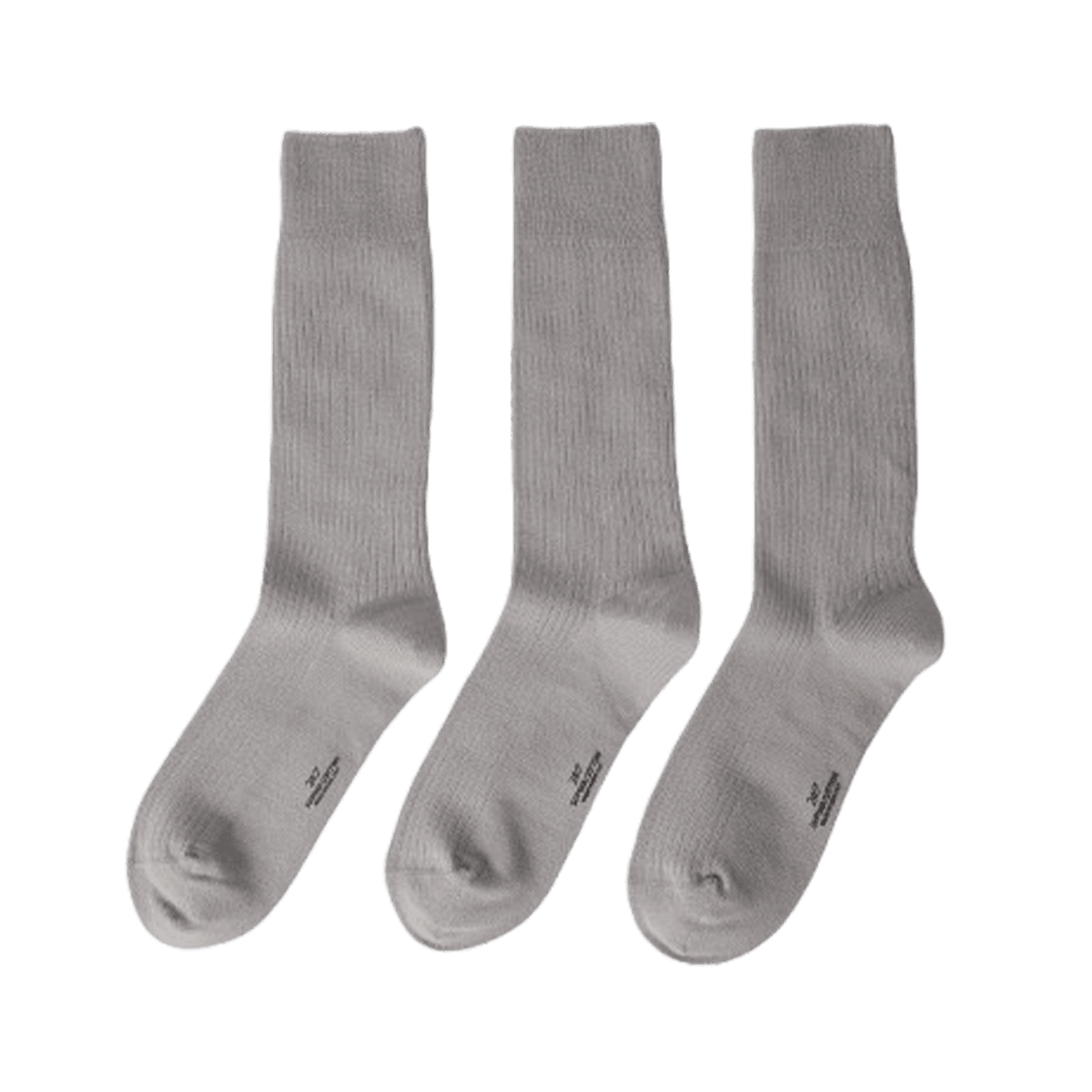 T0LAX26001GYL 24/7 series Supima Cotton Socks 3Pcs Light Gray