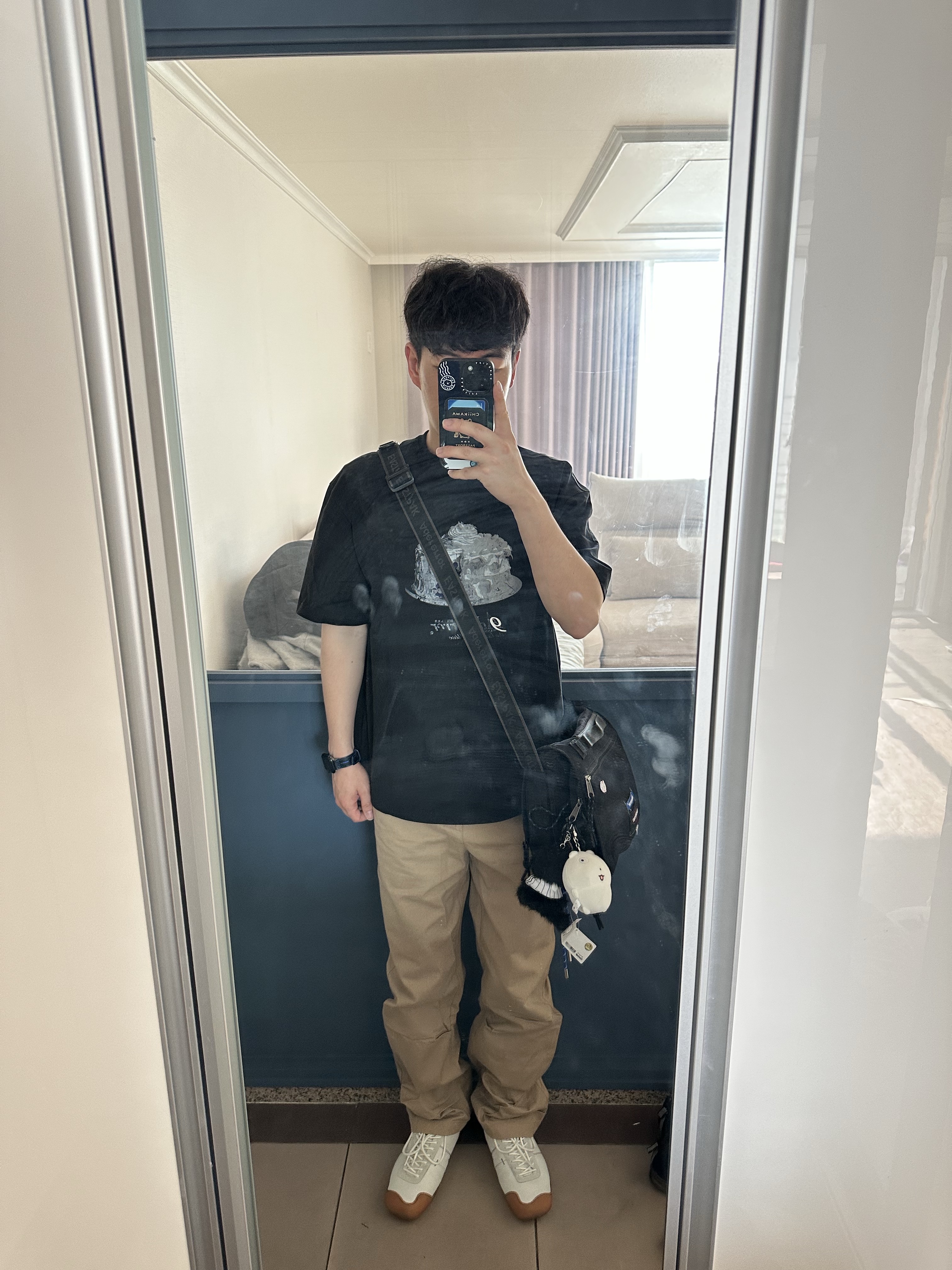 Ader Error Og; 9th @2231 T-Shirt Noir 착용 스타일