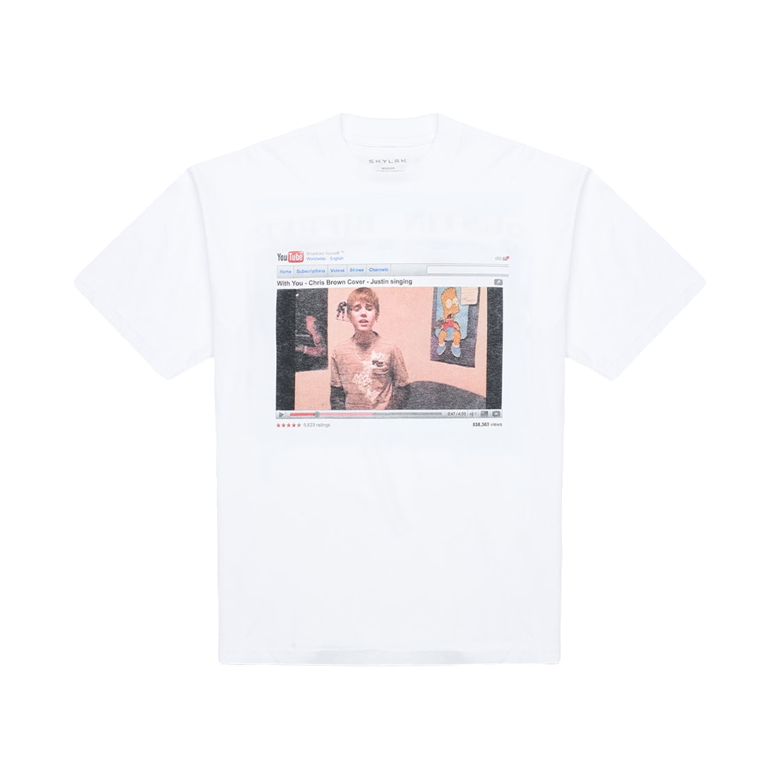 스카이라크 x 코첼라 유튜브 티셔츠 화이트(SKYLRK x Coachella Youtube T-Shirt White)