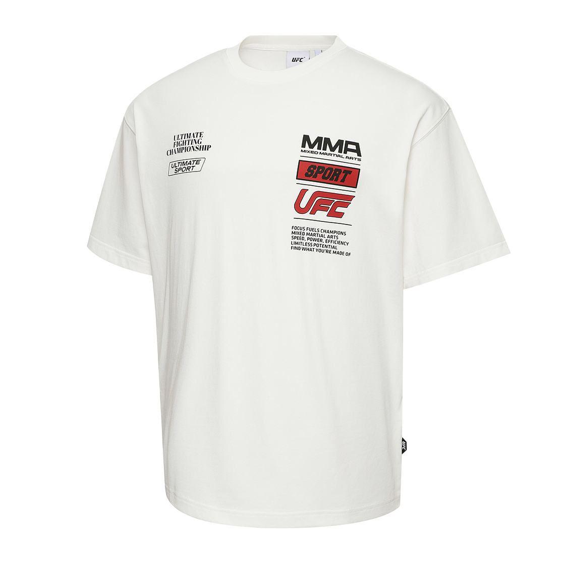 유에프씨 스포츠 SPON DAILY 릴렉스핏 반팔 티셔츠 화이트 U2SSX2306WH(UFC SPORT Spon Daily Relaxed Fit Short Sleeve White) - 2